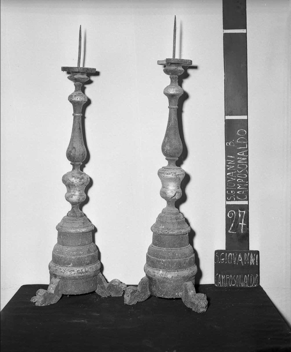 candeliere, serie - bottega toscana (secc. XV/ XVI)