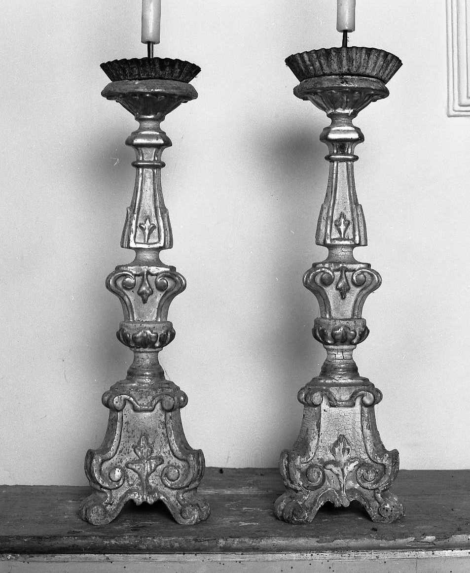 candeliere, serie - bottega tosco-romagnola (secc. XVII/ XVIII)