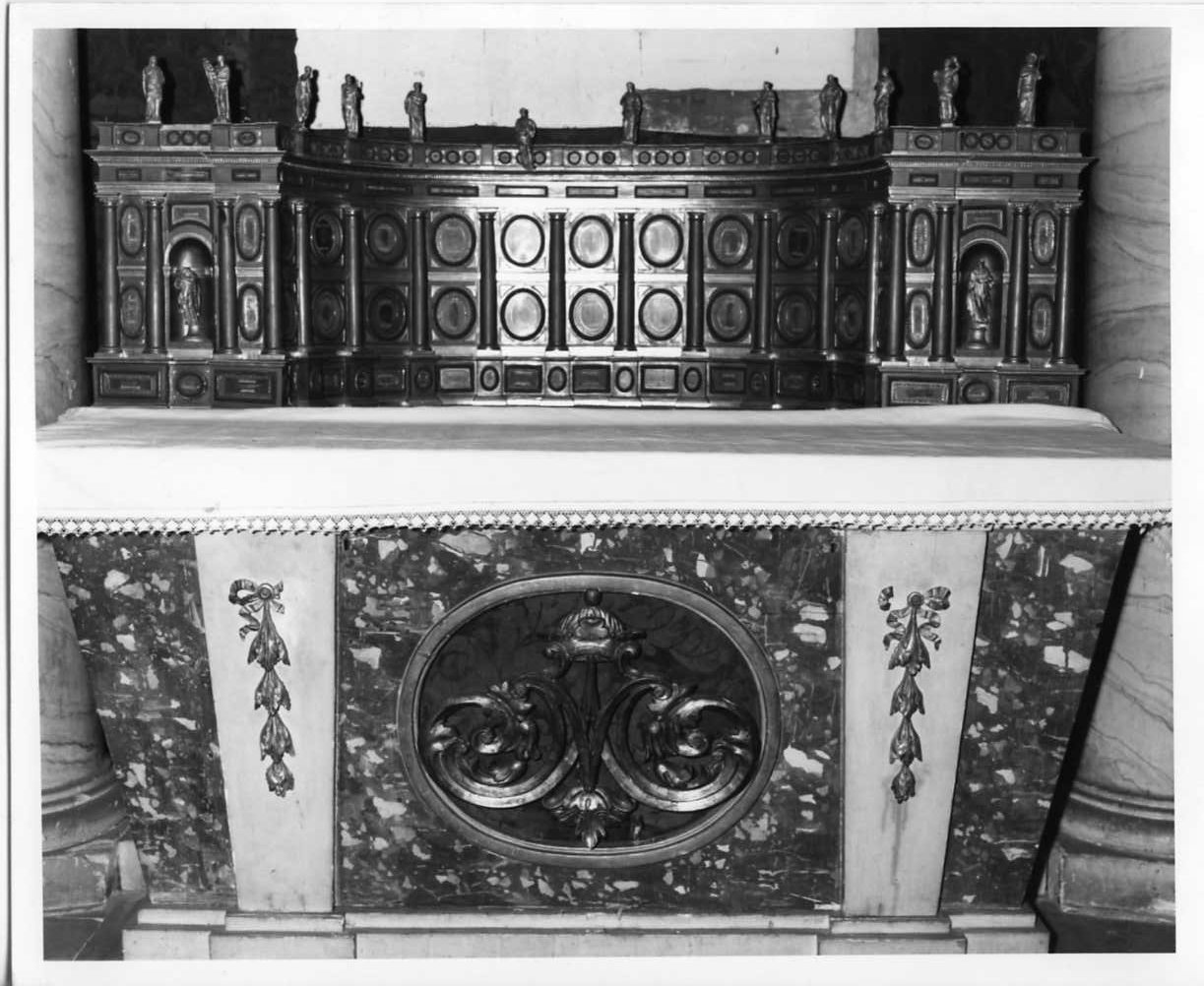 reliquiario architettonico, elemento d'insieme - bottega forlivese (sec. XIX)