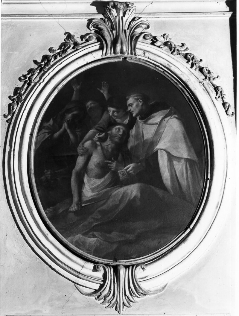 miracolo della conversione di un suicida per opera dello scapolare della Madonna del Carmine (dipinto) di Belloni Antonio (sec. XVIII)