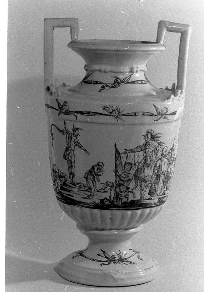 guerrieri (vaso da parata) di Comerio Filippo - manifattura Ferniani (sec. XVIII)