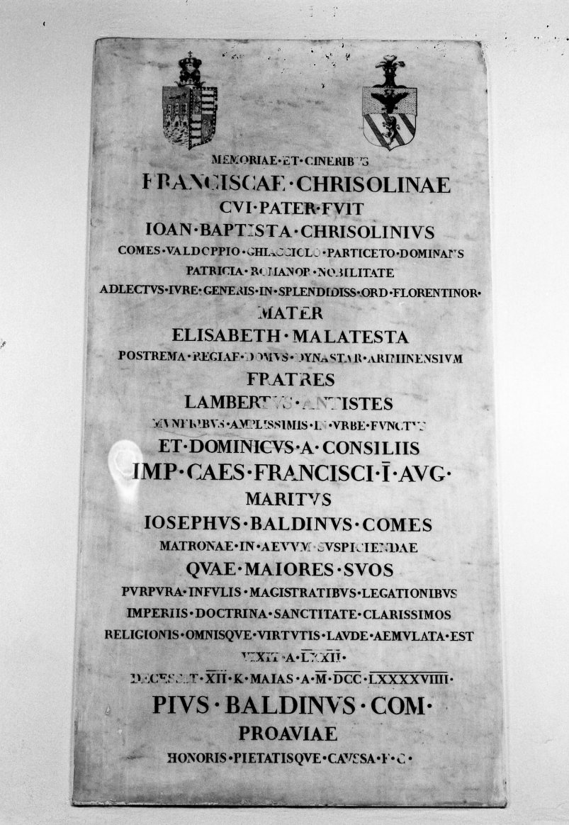 lapide commemorativa - manifattura romagnola (sec. XVIII)