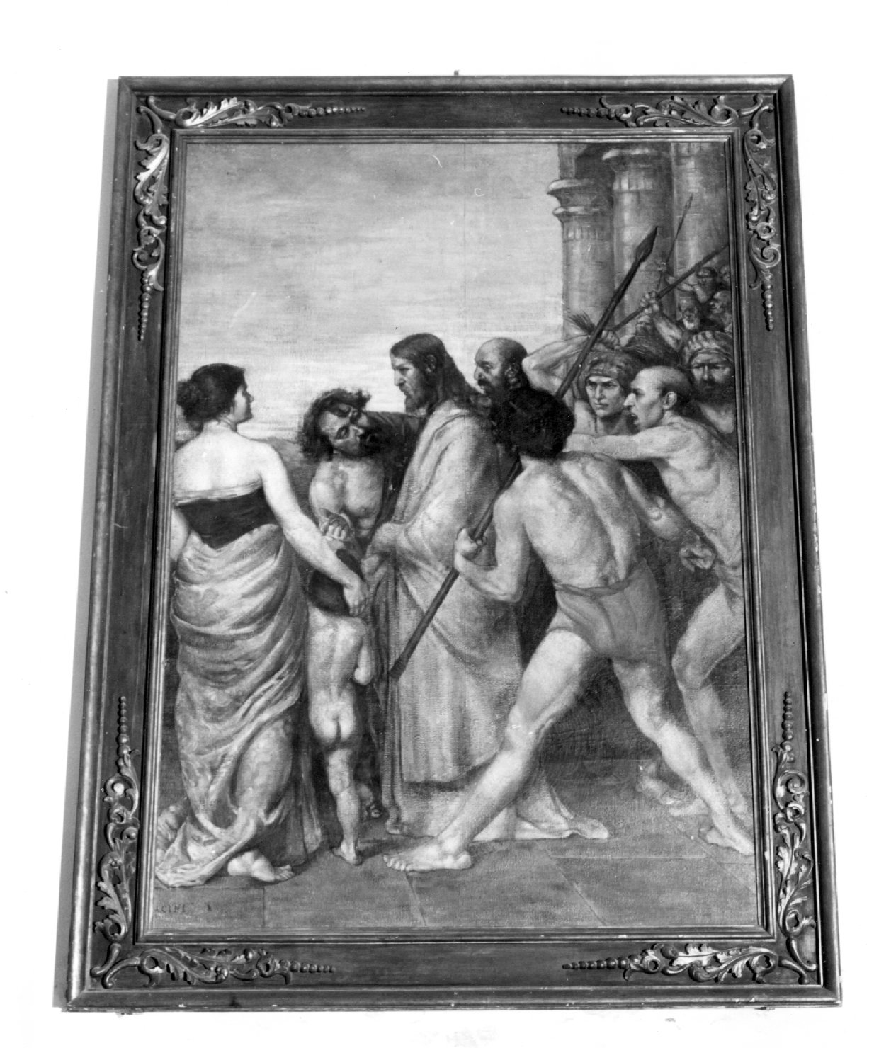 salita di Cristo al monte Calvario (dipinto) di Cini Marco (inizio sec. XX)