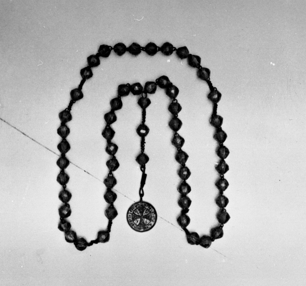 San Benedetto/ croce (corona del rosario) - produzione italiana (seconda metà sec. XIX)