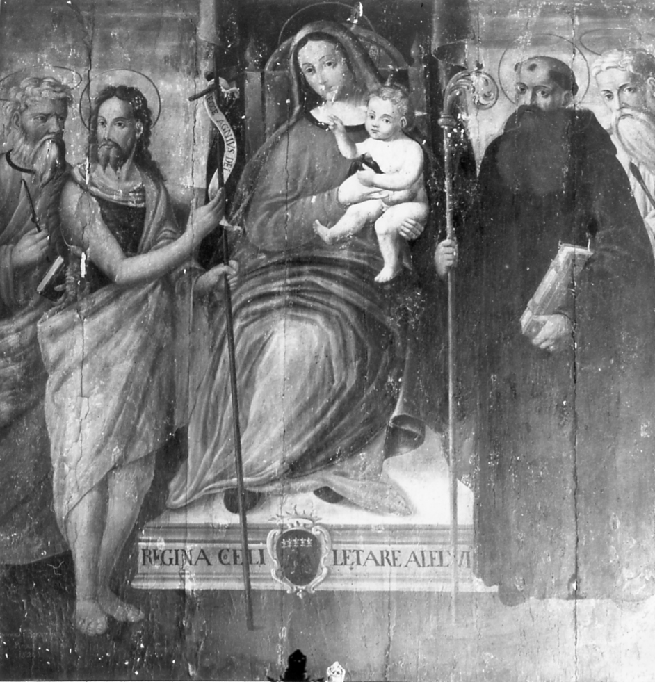 pala Valvassori, Madonna con Bambino e quattro Santi (dipinto) di Bertucci Giovan Battista (attribuito) (inizio sec. XVI)