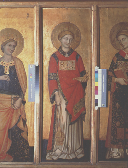 Santo Stefano (dipinto, elemento d'insieme) di Stefano di Sant' Agnese (attribuito) (ultimo quarto sec. XIV)