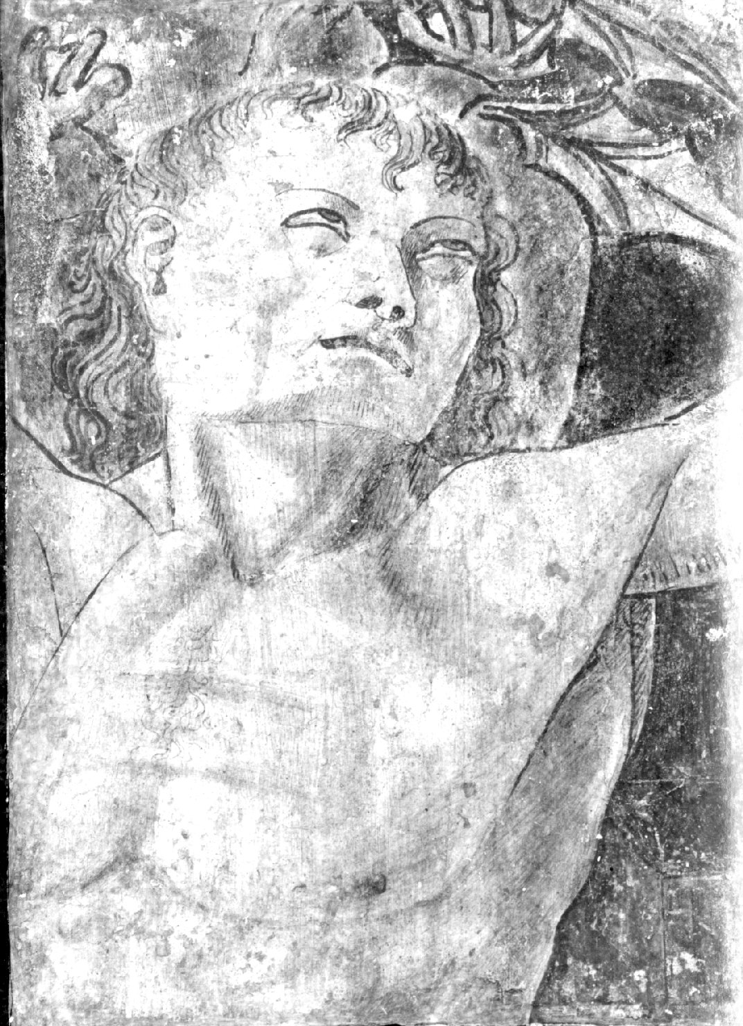 busto maschile (dipinto, frammento) - ambito emiliano (seconda metà sec. XV)