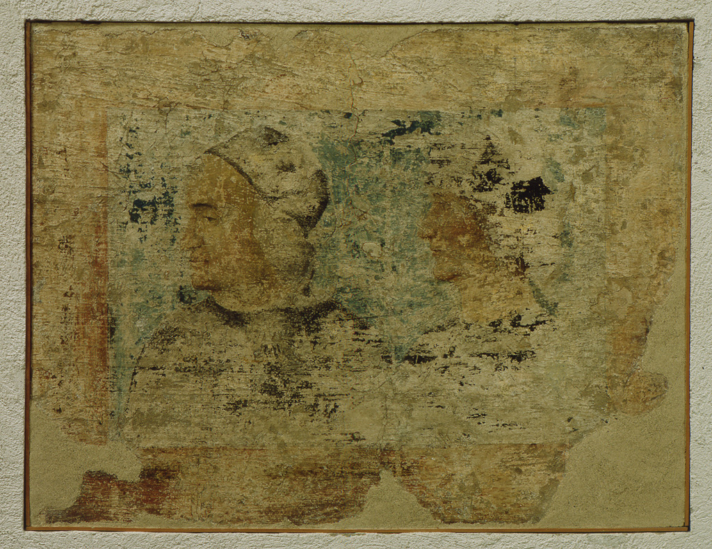 ritratto di due devoti (dipinto murale, elemento d'insieme) - ambito ferrarese (inizio sec. XVI)