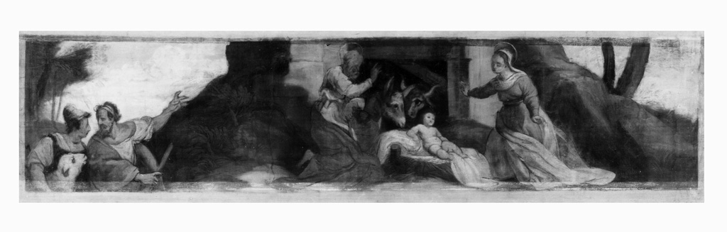 Adorazione dei pastori (dipinto, elemento d'insieme) di Mazzuoli Giuseppe detto Bastarolo (e aiuti) (sec. XVI)
