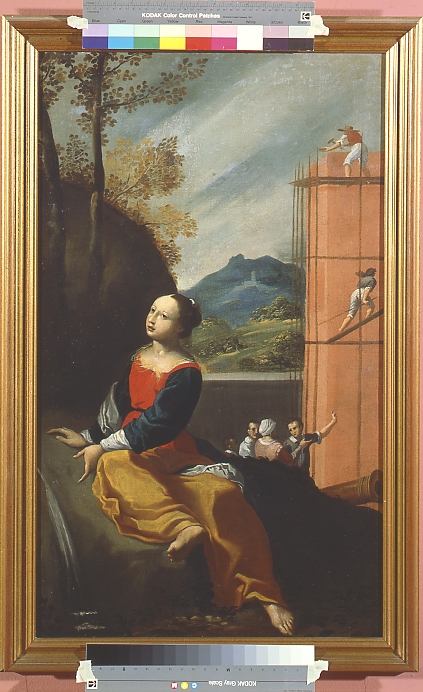 Santa Barbara (dipinto) di Bononi Carlo (fine sec. XVI)