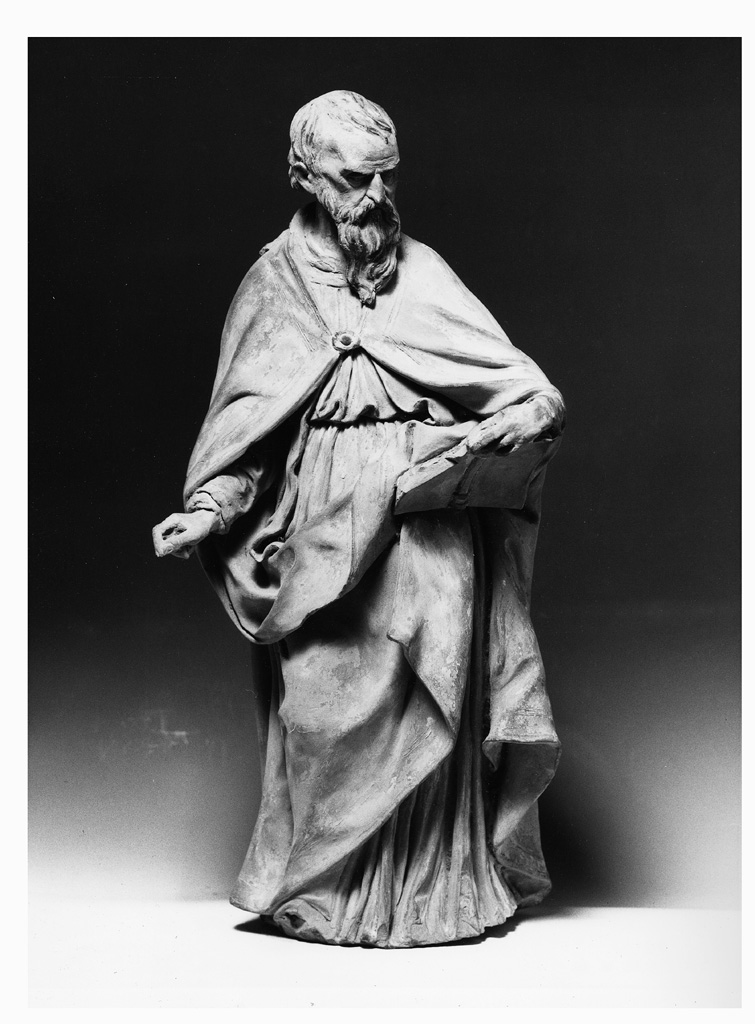 Santo vescovo (scultura) - ambito ferrarese-veneto (prima metà sec. XVIII)