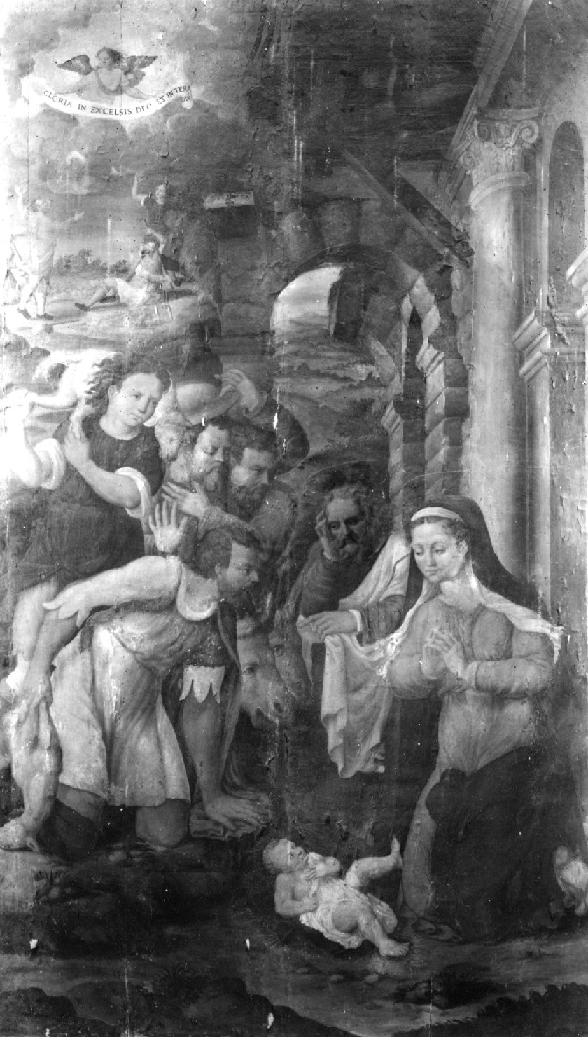 Adorazione dei pastori (dipinto, elemento d'insieme) di Roselli Niccolò (sec. XVI)