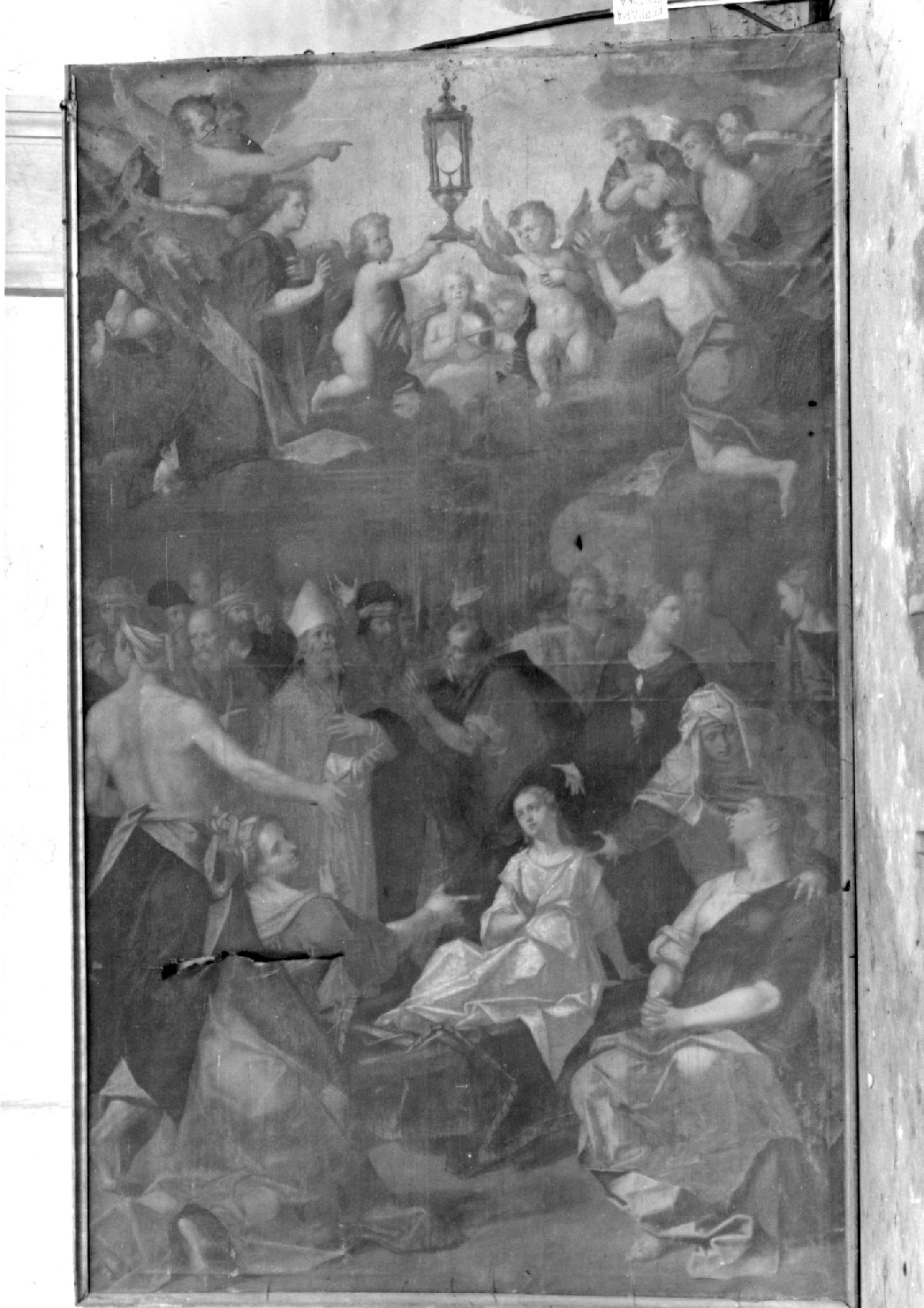 Sant'Apollinare resuscita la figlia di Rufino (dipinto) di Venturini Gaspare (sec. XVI)
