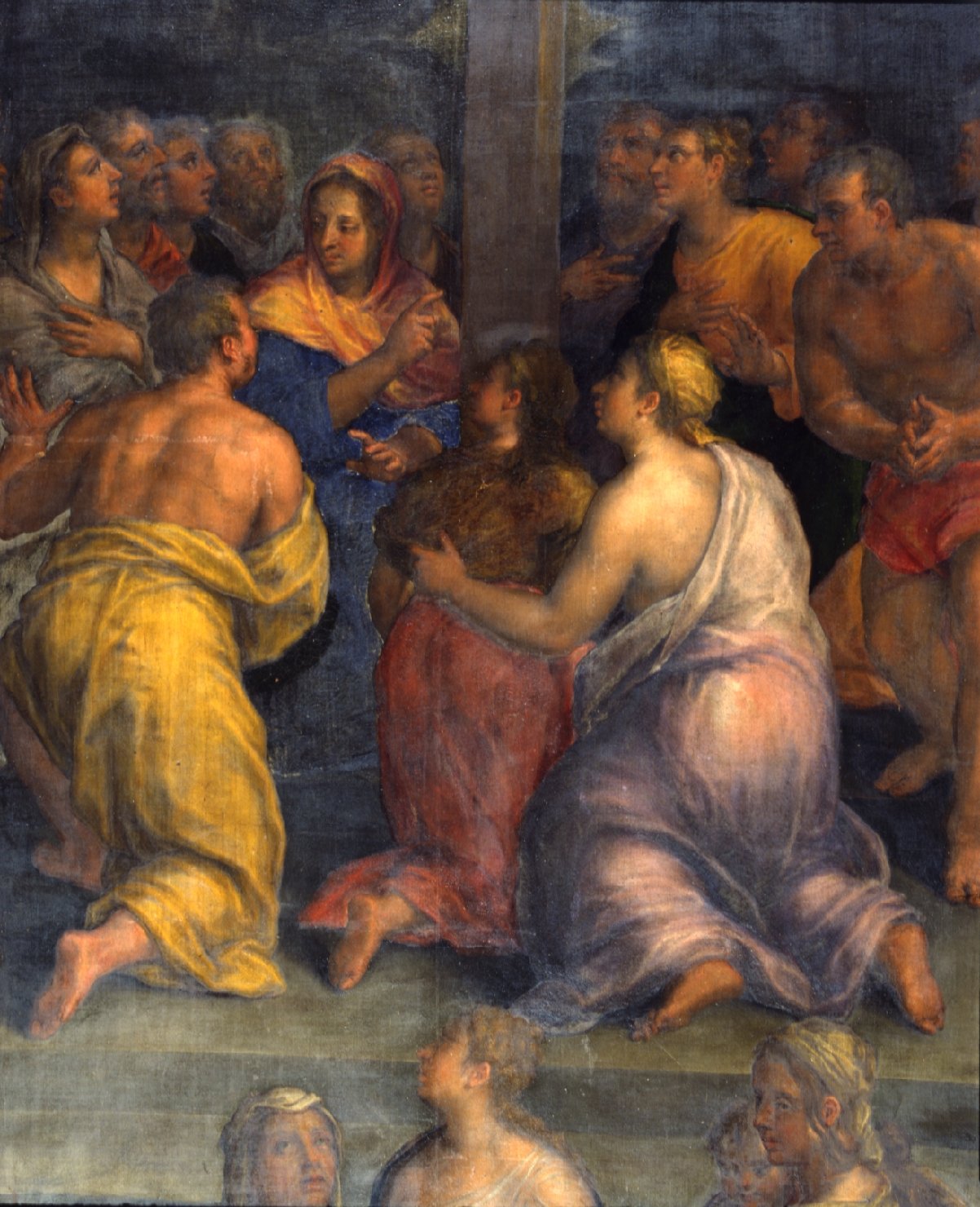 Esaltazione della Vera Croce (dipinto) di Filippi Sebastiano detto Bastianino (sec. XVI)
