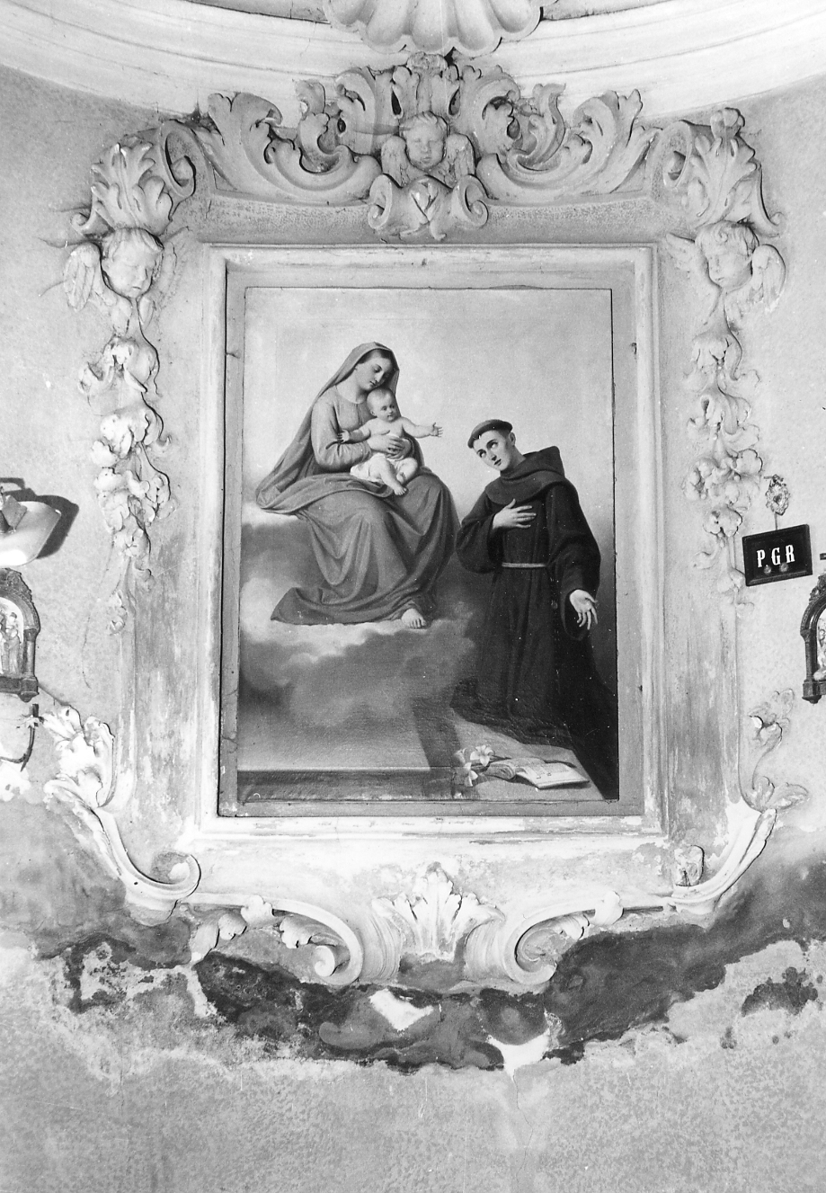 Madonna con Bambino e Sant'Antonio da Padova (dipinto) - ambito europeo (seconda metà sec. XIX)