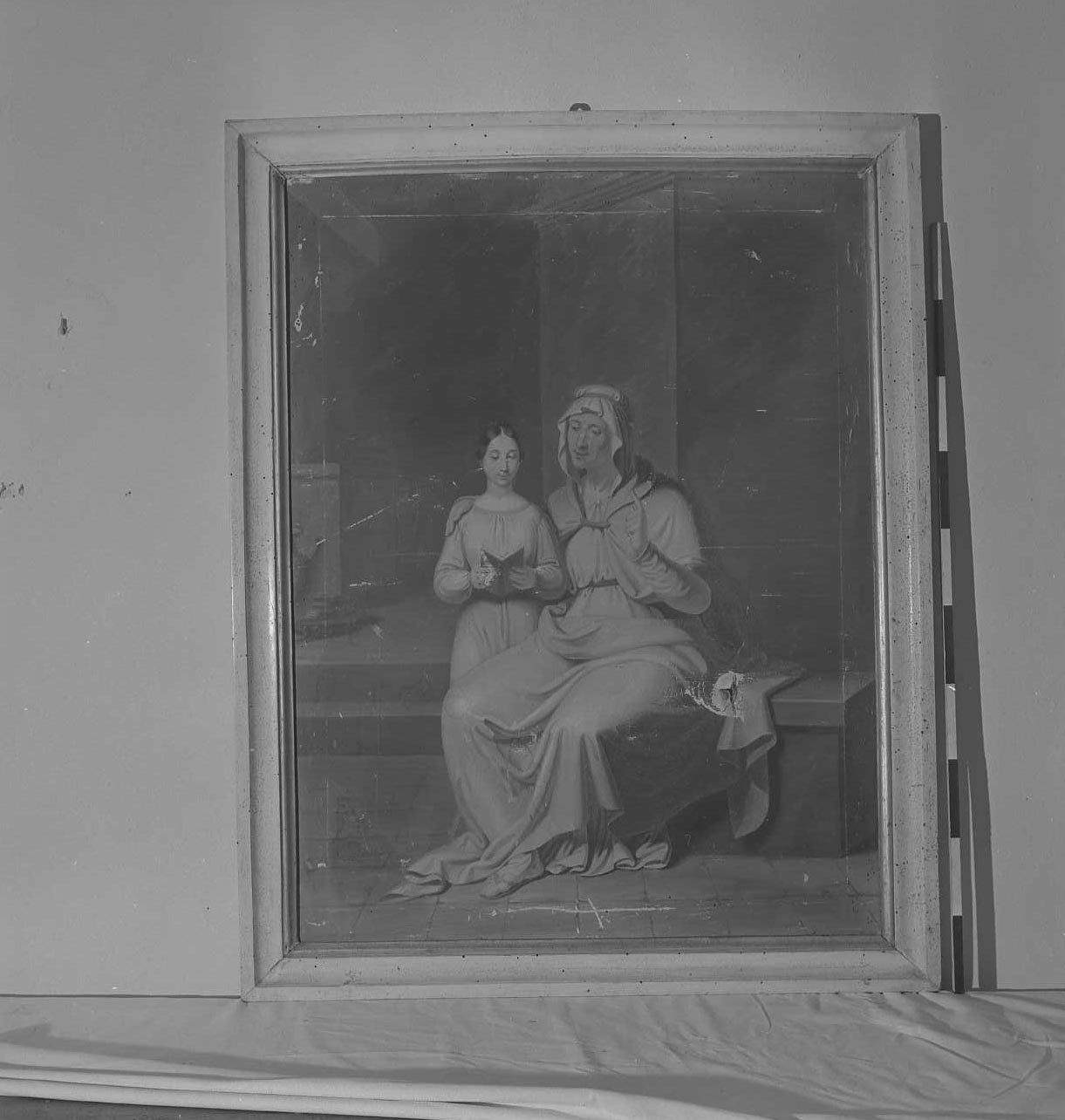 educazione di Maria Vergine (dipinto) di Mattioli Gaspare (attribuito) (sec. XIX)