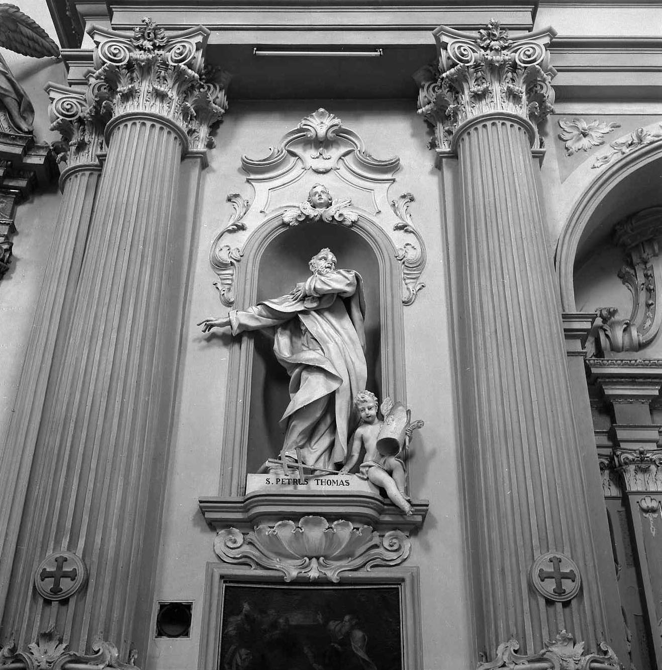 san Pier Tommaso (scultura) di Scandellari Filippo (sec. XVIII)