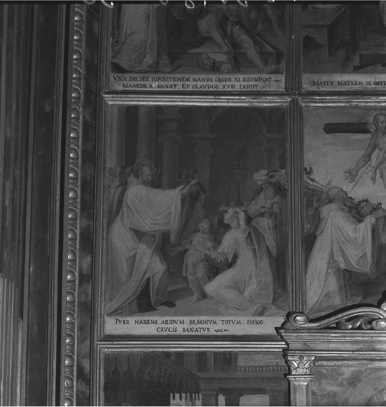 storie di San Bernardo di Chiaravalle, un miracolo del Santo (dipinto, elemento d'insieme) di Rocchetti Marcantonio (secc. XVI/ XVII)