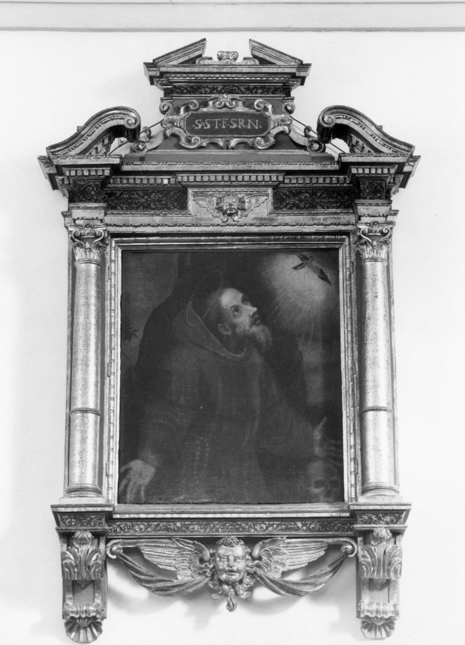 san Francesco d'Assisi riceve le stimmate (dipinto) - ambito emiliano (sec. XVII)