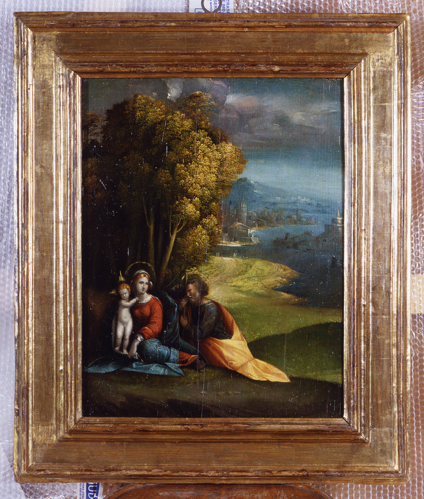 Madonna con il Bambino e San Giuseppe (dipinto) di Tisi Benvenuto detto Garofalo (prima metà sec. XVI)