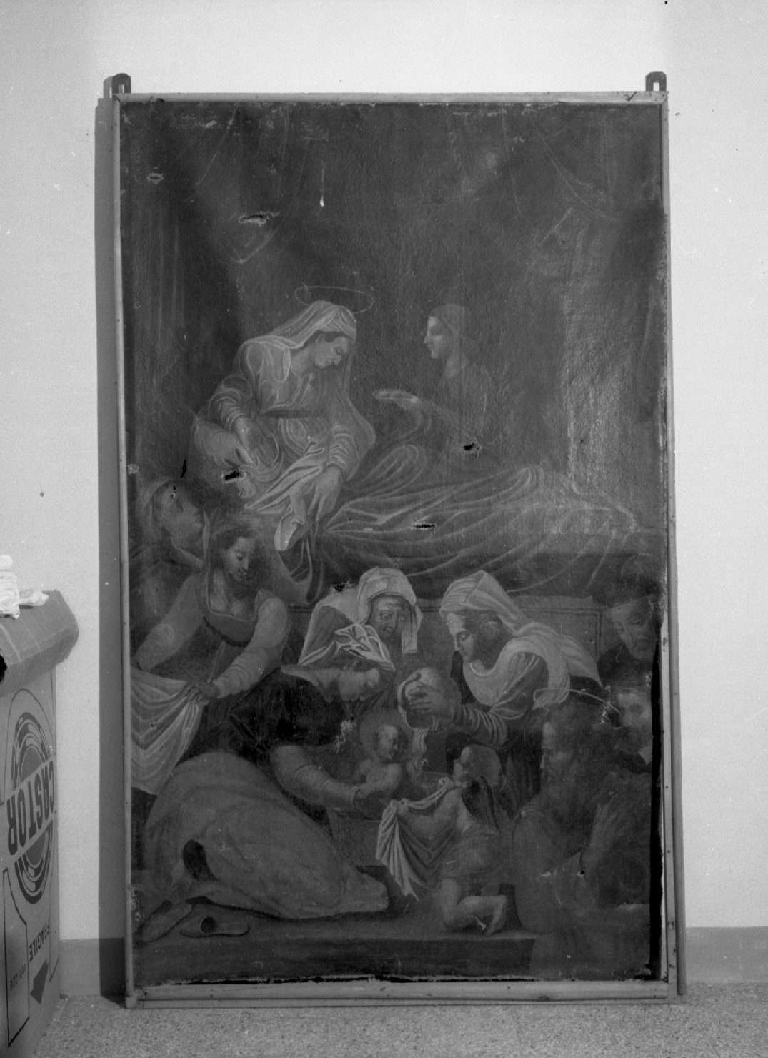 nascita di Maria Vergine (dipinto) di Manzoni Biagio (attribuito) (sec. XVII)