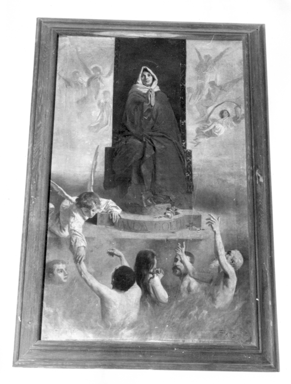 Madonna orante/ anime del purgatorio (dipinto) di Dal Pozzo Tomaso (sec. XIX)