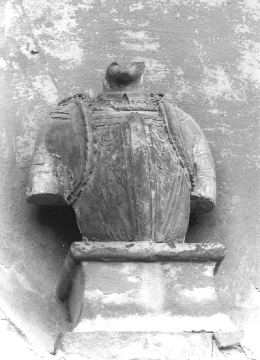 busto di guerriero (scultura, frammento) - manifattura modenese (metà sec. XVII)
