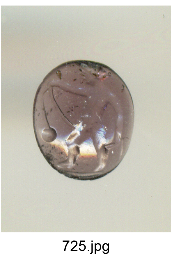 figura maschile nuda con sfera appesa a corda (gemma) - bottega Italia settentrionale (secc. XVI/ XVII)