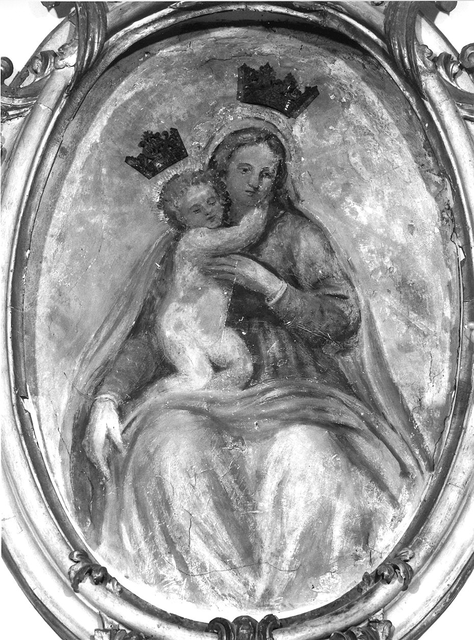 Madonna con Bambino (dipinto, frammento) - ambito parmense (sec. XVII)