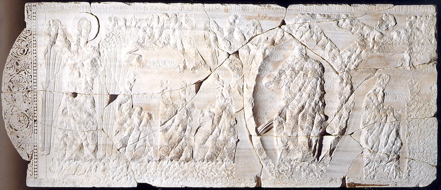 Majestas Domini (lastra, frammento) di Antelami Benedetto (sec. XII)