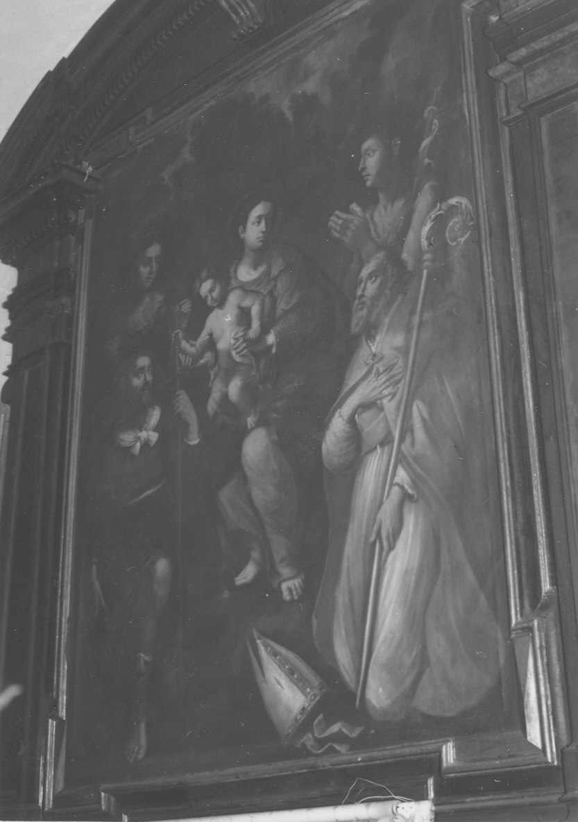 Madonna con Bambino e Santi (dipinto) di Bernabei Alessandro (cerchia) (metà sec. XVII)