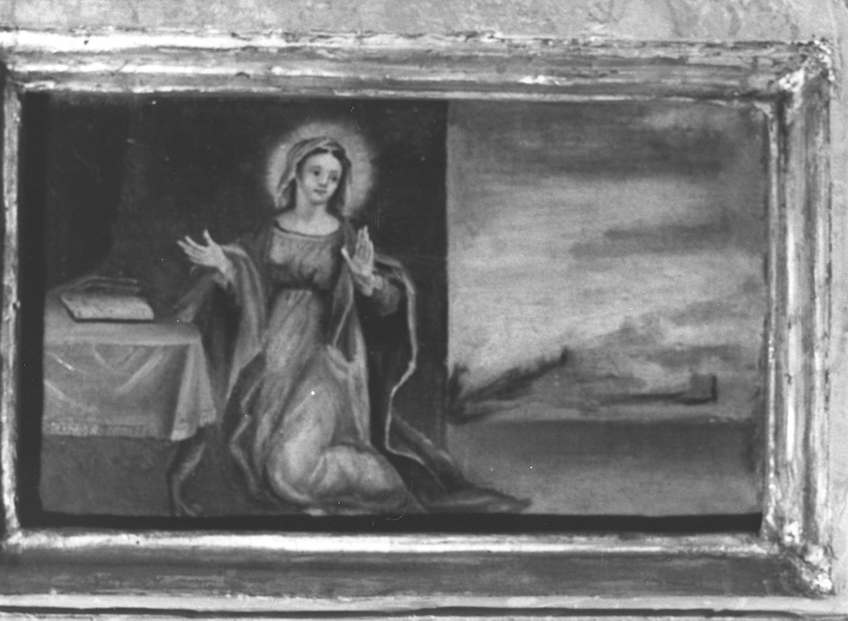 angelo annunciante/ Vergine annunciata (dipinto, coppia) - ambito cremonese (metà sec. XVII)