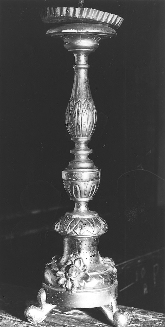 candeliere d'altare, serie - ambito parmense (?) (fine sec. XIX)
