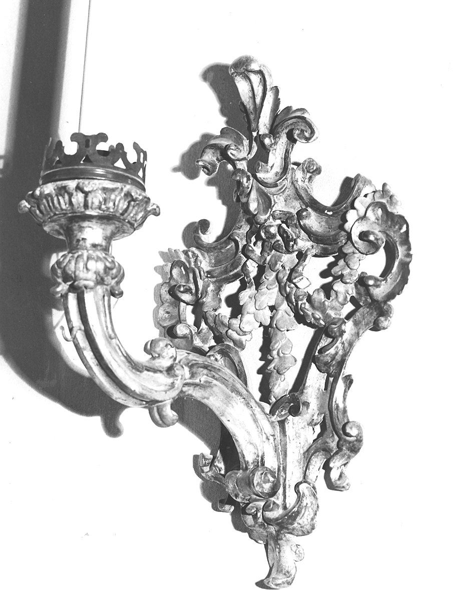 candeliere da parete di chiesa, coppia - ambito parmense (sec. XVIII)