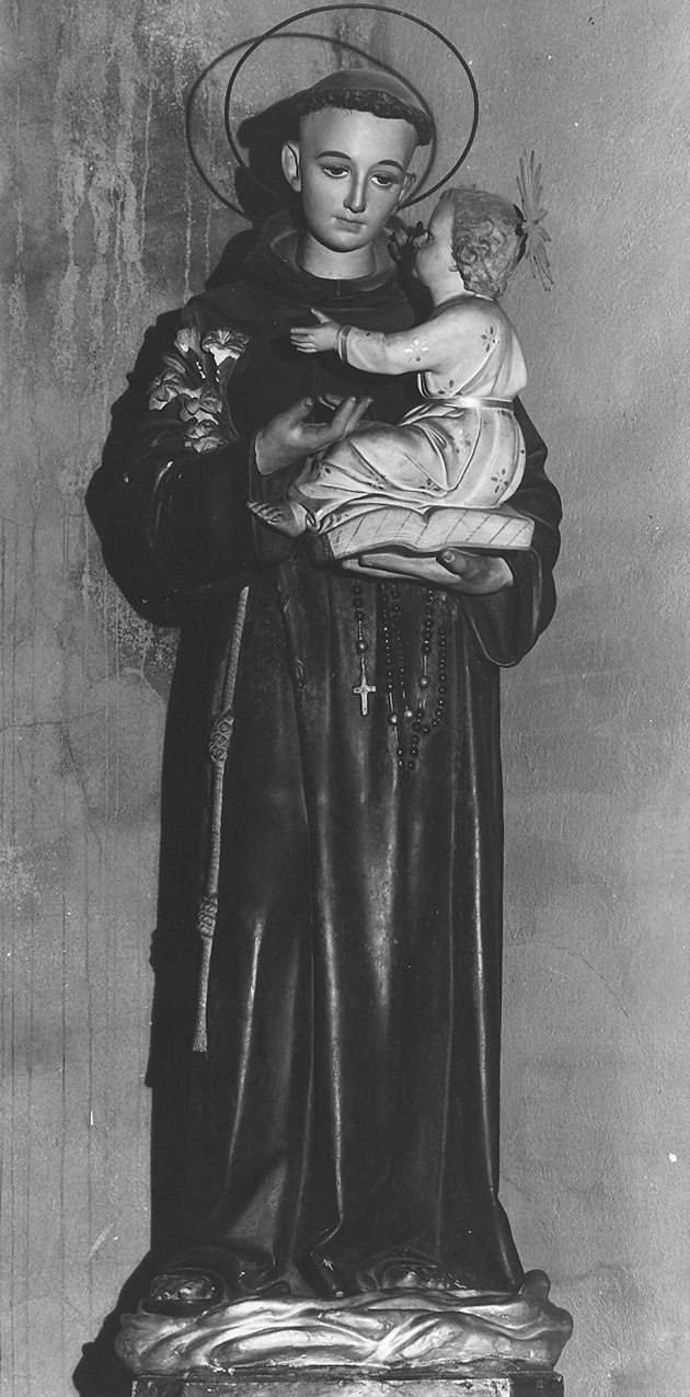 Sant'Antonio da Padova con il bambino (statua) - produzione parmense (fine/inizio secc. XIX/ XX)