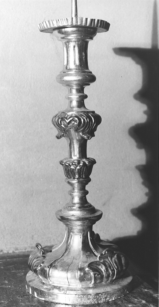 candeliere d'altare, serie di Ditta Tarasconi Rainaldo & Figli (attribuito) (inizio sec. XX)