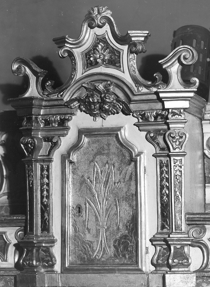 tabernacolo - a frontale architettonico, elemento d'insieme - ambito parmense (seconda metà sec. XVIII)