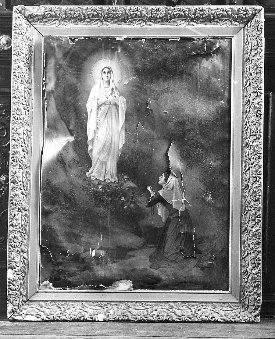 Madonna di Lourdes e Santa Bernardette (dipinto) - ambito piacentino (inizio sec. XX)