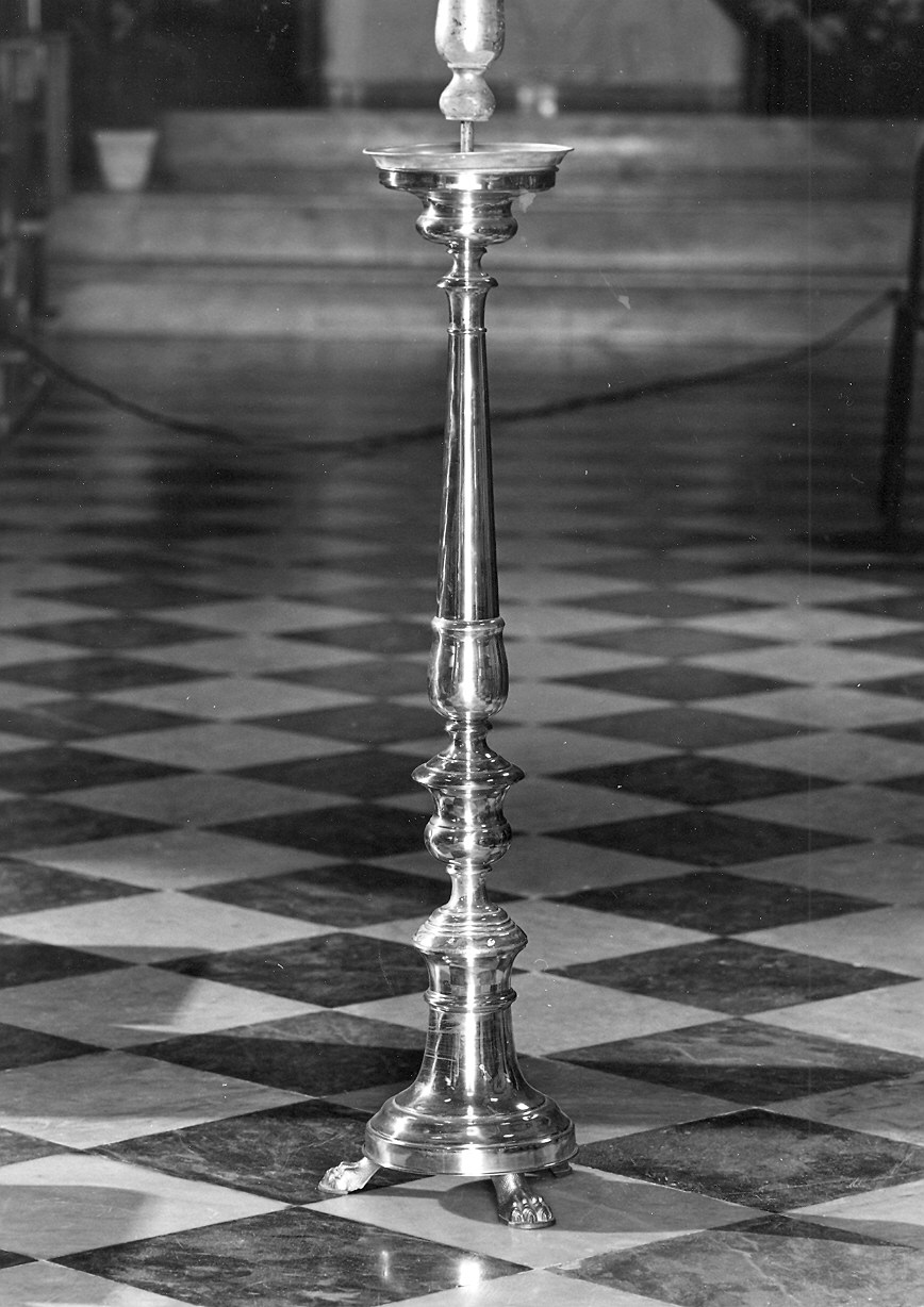 candeliere d'altare, serie - ambito piacentino (fine sec. XIX)