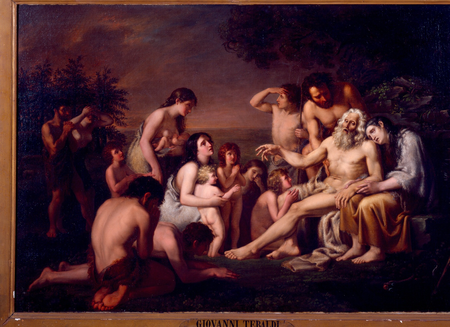 morte di Adamo (dipinto) di Tebaldi Giovanni (sec. XIX)