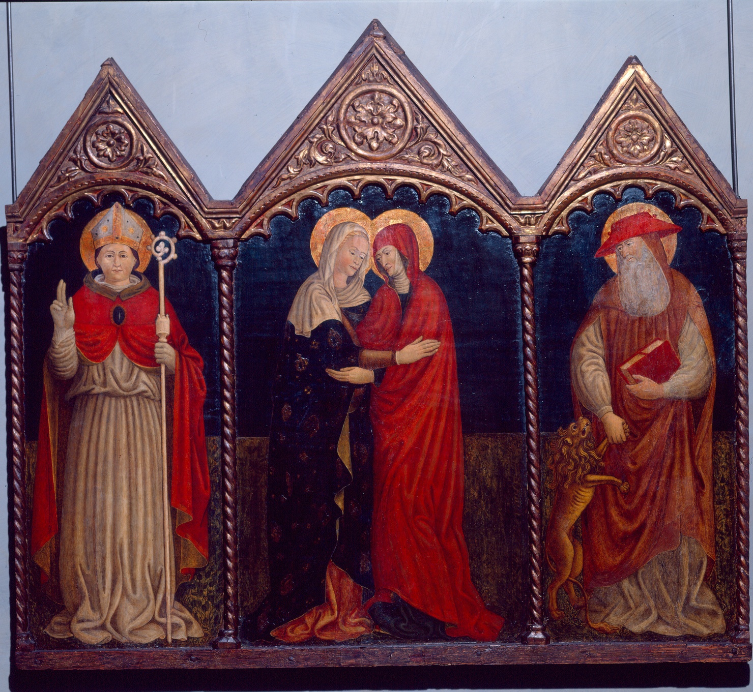 Visitazione e Santi (dipinto) di Loschi Jacopo (sec. XV)