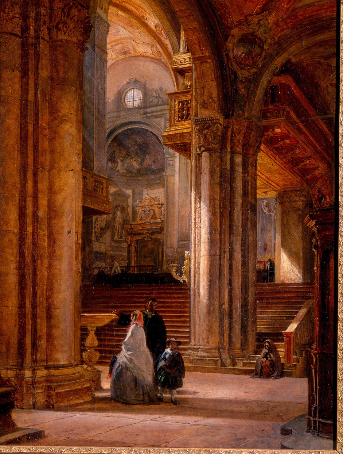 Interno della Cattedrale di Parma (dipinto) di Marchesi Luigi (sec. XIX)