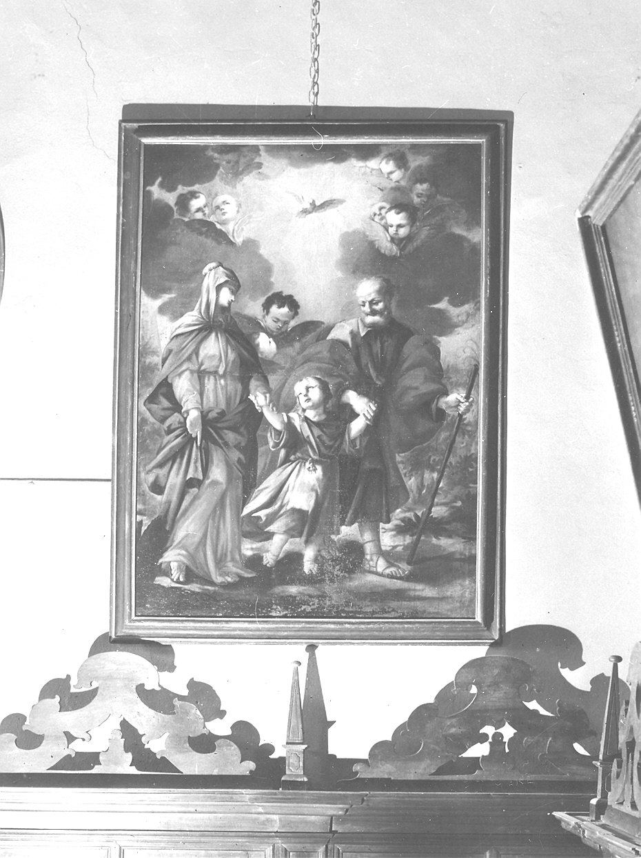 Sacra Famiglia (dipinto) di Mussi Luigi (attribuito) (sec. XVIII)
