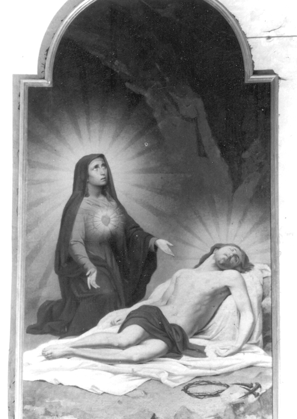 deposizione di Cristo nel sepolcro (dipinto) di Ghittoni Francesco (fine sec. XIX)