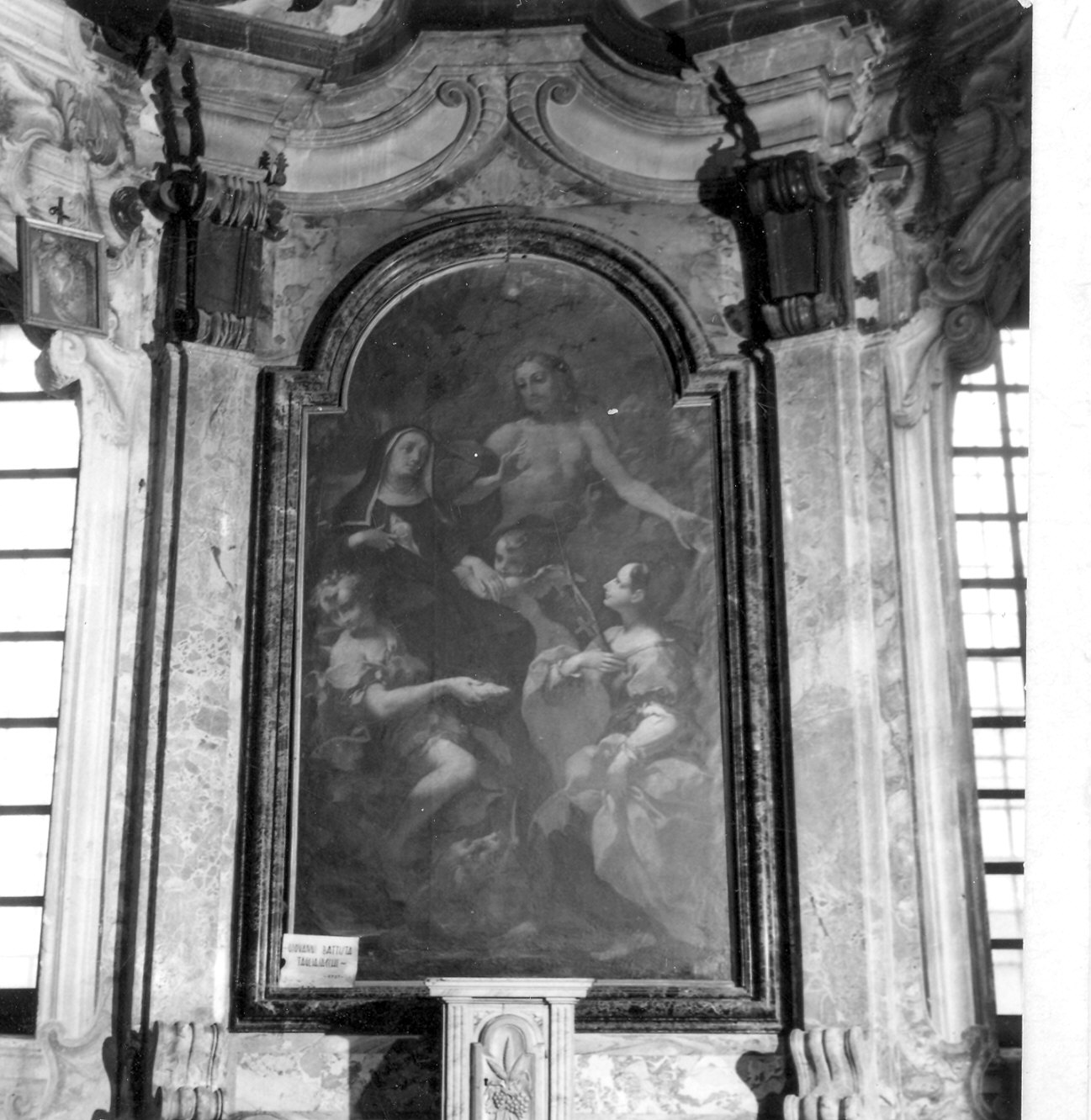 Il Redentore e le Sante Gertrude e Margherita (dipinto) di Tagliasacchi Giovan Battista (sec. XVIII)
