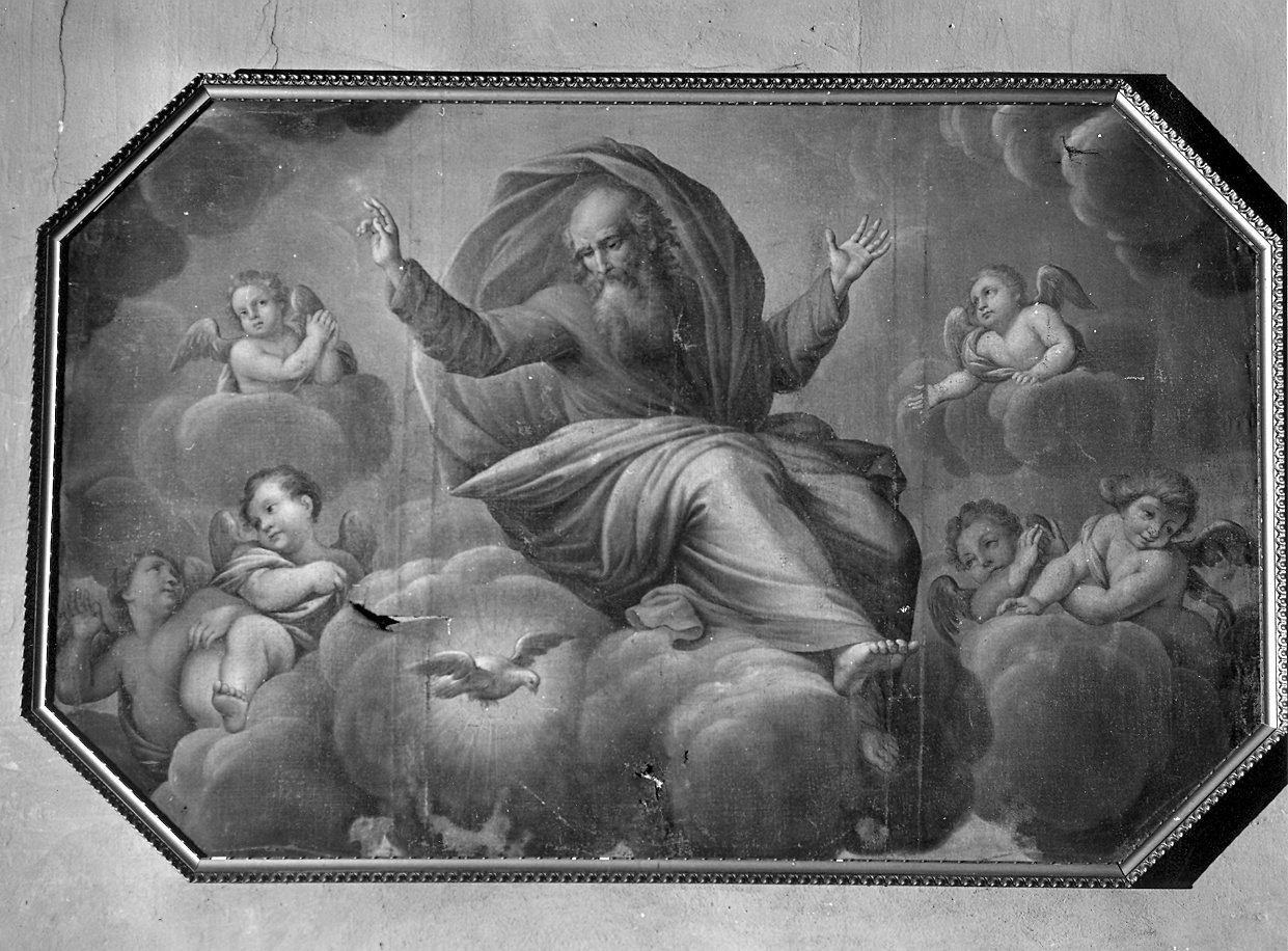 Dio Padre tra angeli (cielo del baldacchino d'altare, elemento d'insieme) - ambito emiliano-lombardo (fine/inizio secc. XVII/ XVIII)