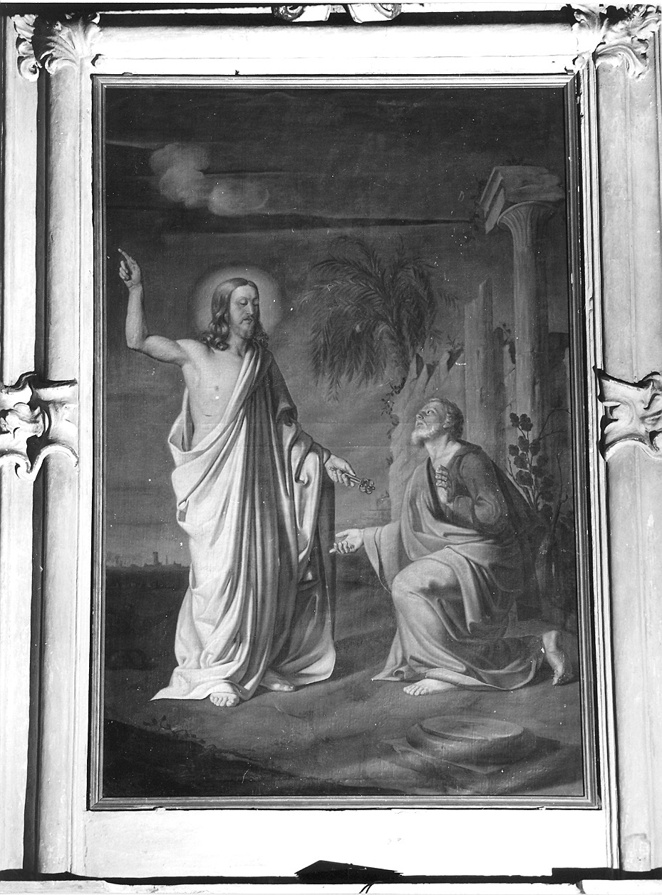 Cristo consegna le chiavi a San Pietro (dipinto) - ambito emiliano-lombardo (seconda metà sec. XVIII)