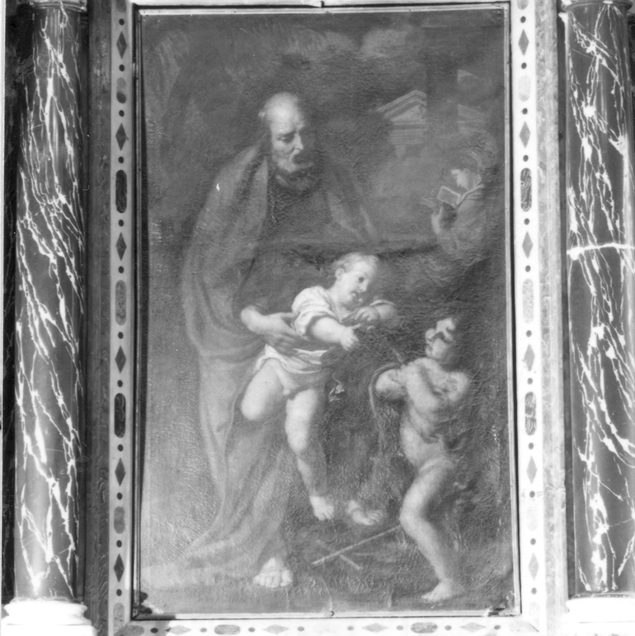 San Giuseppe con Gesù Bambino e San Giovannino (dipinto) di De Longe Robert detto Fiammingo (ultimo quarto sec. XVII)