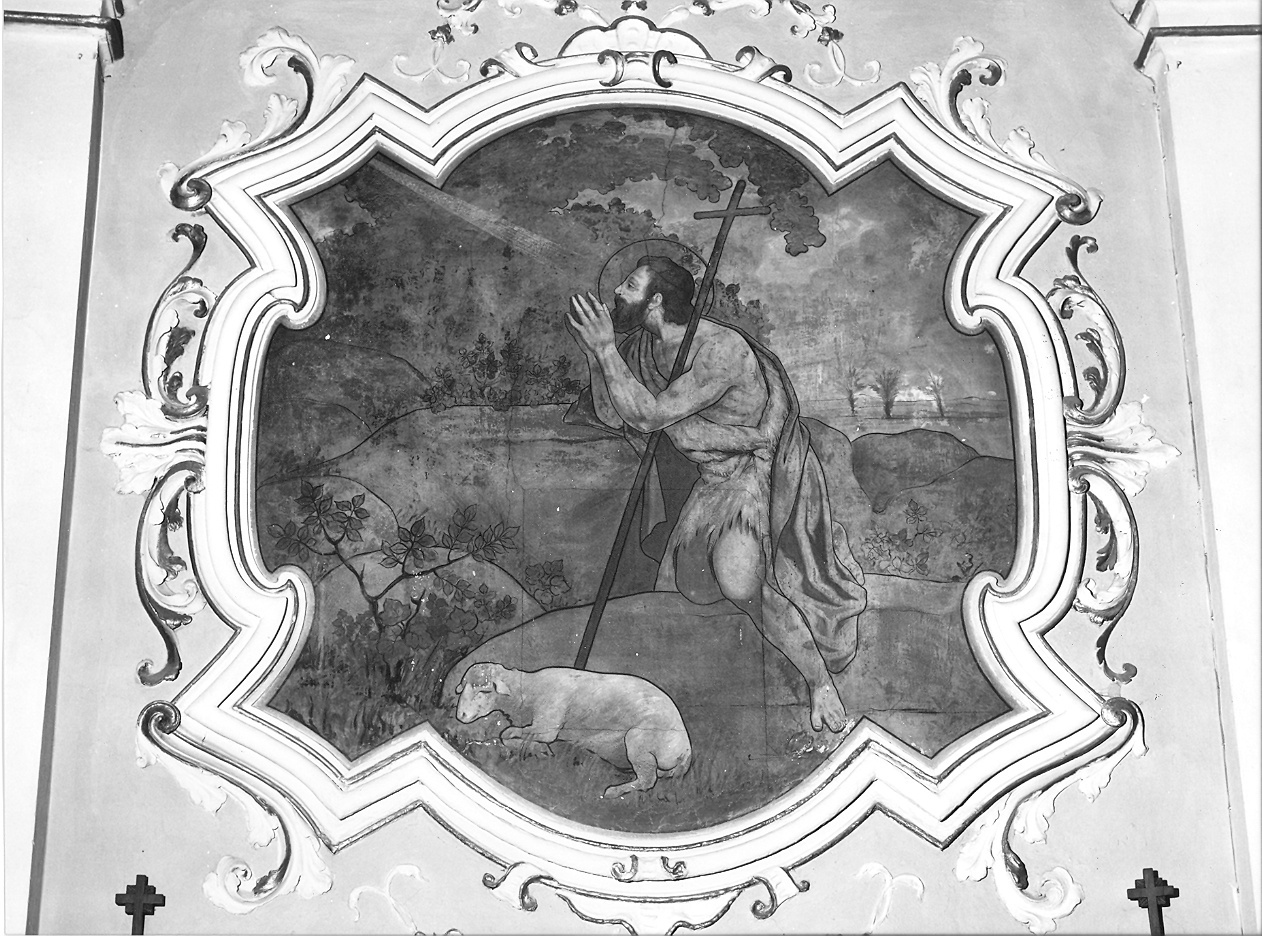 San Giovanni Battista nel deserto (dipinto, elemento d'insieme) di Bassi (sec. XX)
