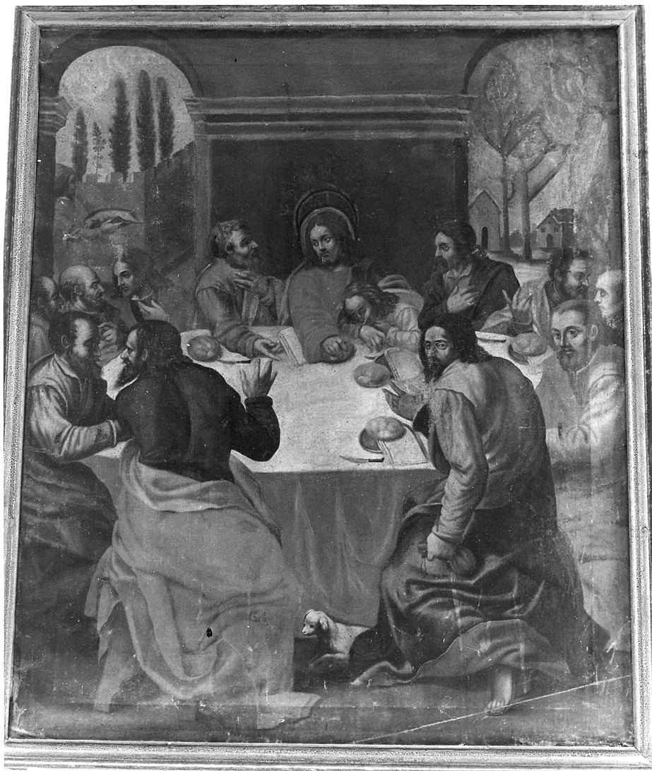 ultima cena (dipinto) - ambito piacentino (inizio sec. XVII)